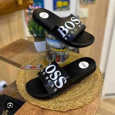 srebrne ravne sandale: Slippers, size - 44