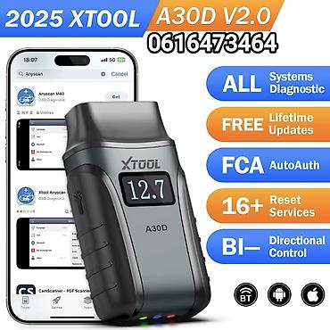 Alati za automobile: Novo- XTOOL Anyscan A30D V2.0 Bluetooth OBD2 CANFD FCA Cena skenera — 1