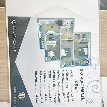 cepis satisi: 3 otaqlı, Yeni tikili, 106 kv. m — 2