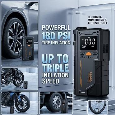 Avtomobil kompressorları və nasosları: 10‑u 1-də Avtostarter və Hava Kompressoru Çoxfunksiyalı portativ — 11
