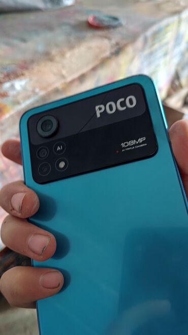 Мобильные телефоны: Poco X4 Pro 5G, Б/у, 128 ГБ, цвет - Голубой, 2 SIM
