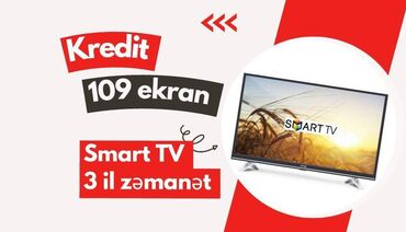 123 ekran smart tv: Yeni Televizor 43" Ödənişli çatdırılma, Rayonlara çatdırılma