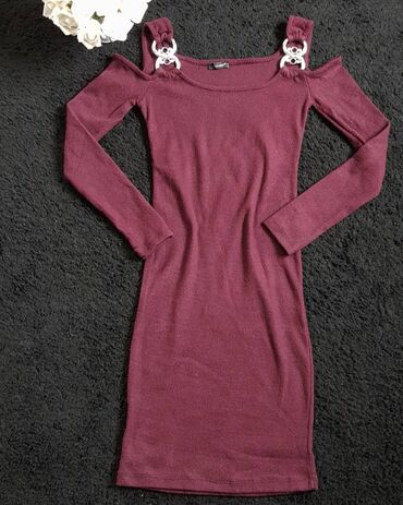 jagodina haljine: Color - Burgundy, Other style, Long sleeves