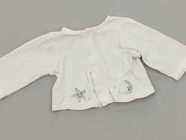 biała bluzka z kolnierzykiem dla dziewczynki: Bluzka, 0-3 m, stan - Dobry