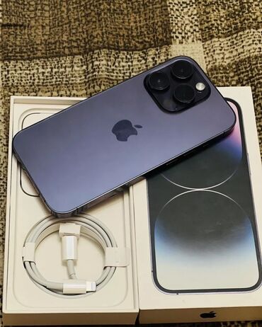 xr в корпусе 14: IPhone 14 Pro, Б/у, 128 ГБ, Deep Purple, Защитное стекло, Коробка, Чехол, 87 %