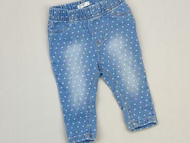 jeansy dziecięce: Spodnie jeansowe, 9-12 m, stan - Idealny