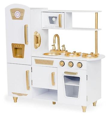 sandale clara barson: Velika drvena kuhinja za decu – White & Gold (ECO TOYS) Šifra — 1