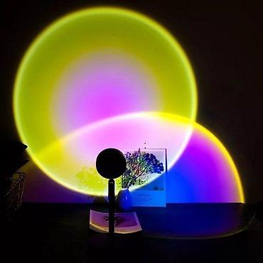 staklene case maxi: 🌅 NOĆNA LAMPA – SUNSET / RAINBOW PROJEKTOR LED USB Lampa – Zalazak — 3