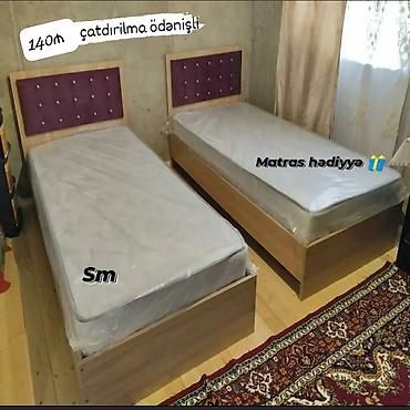 taxta kravat: Yeni, Təknəfərlik çarpayı, Bazalı, Matras ilə, Siyirməsiz, Azərbaycan — 1