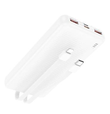 iphone cable: Внешний аккумулятор с встроенными кабелями и быстрыми портами - — 3