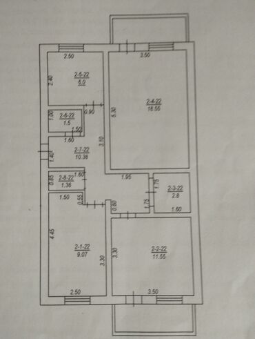 аренда квартиры в бишкеке на длительный срок: 3 комнаты, 80 м², 106 серия, 2 этаж, Старый ремонт
