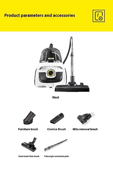 Пылесосы: Пылесос, Karcher, Стандартный, Влажная, Паровая, Смешанная, Контейнер, Мешок, Фильтр для воды — 18