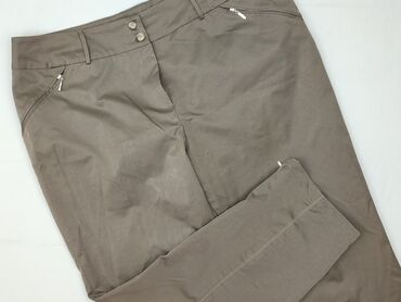 srebrne legginsy: Spodnie materiałowe damskie, rozmiar 4XL