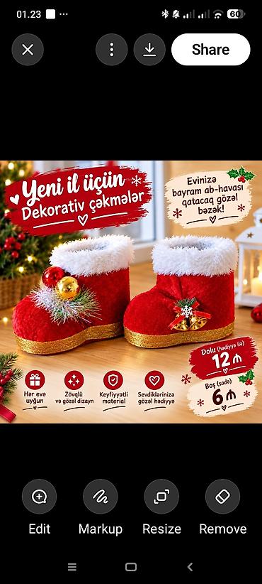 xonça dekor işleri: Yeni il üçün dekorativ çəkmələr - Evinizə bayram ab-havası qatan — 1
