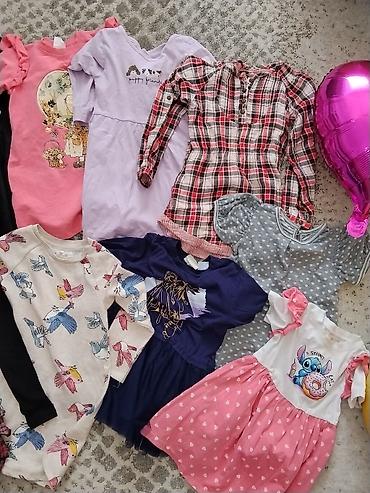 Paketi dečije odeće: Lot dečjih haljina i tunika za devojčice – razni modeli i boje — 3