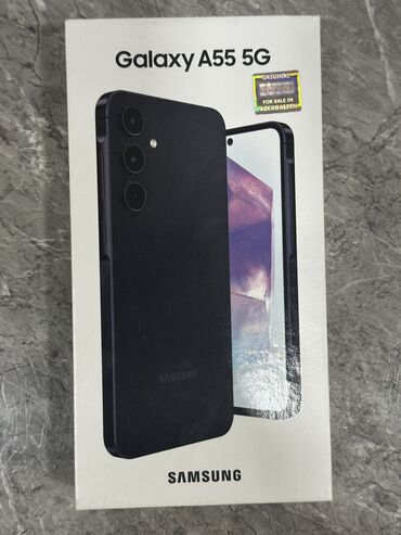 samsung plata: Samsung Galaxy A55, 256 GB, rəng - Göy, Barmaq izi, Face ID