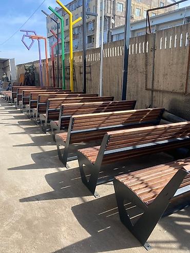 Скамейки: Скамейка Металл, Со спинкой — 5