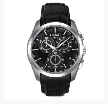 tissot t touch: Kişi qol saatı Tissot dəri kəmərli qara sferblat Saat