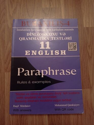 pencek turk dilinde: İngilis dili Qarakişiyev Paraphrase kitabı