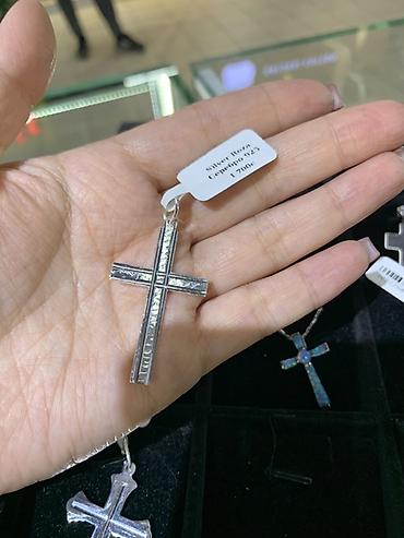 Серебряные кулоны и подвески: Кулон, Проба 925, Без вставки, Унисекс, Форма: Крестик — 11