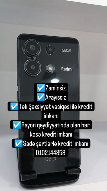 tək şəxsiyyət vəsiqəsi ilə telefon: '🪪Tək Şəxsiyyət vəsiqəsi ilə kredit imkanı 📄 Rəsmi zəmanət 1 il 📦