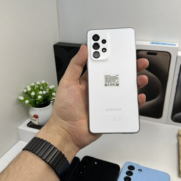 Poco: Samsung Galaxy A53, Б/у, 256 ГБ, цвет - Белый, 2 SIM
