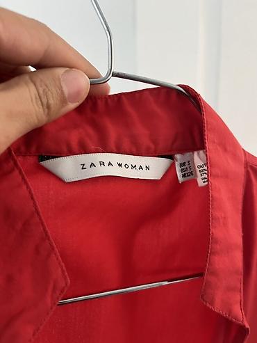 pull bear rs: ZARA WOMAN crvena wrap/bluza na preklop - Model: ženska bluza na — 2