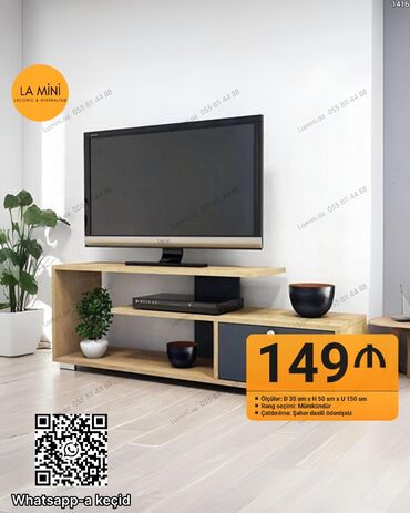 Komodlar: Düz TV altlığı, Polkalı, Laminat