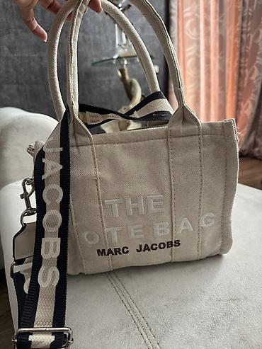 Çantalar: Orginal: Marc Jacobs “The Tote Bag 50azn - Material: Kətan parça (bej — 2