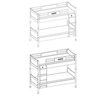 Mebel: Oğlan və qız üçün, İşlənmiş, Çarpayı, Matras ilə, Siyirməli, Taxta — 4