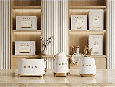 smeg: Набор кухонной техники SMEG в кремово-белом (айвори/white) цвете с — 2