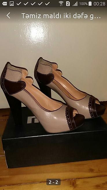 Qadın ayaqqabıları: Qadın yüksək daban ayaqqabısı - Model: Açıq burun (peep-toe), qalın — 3