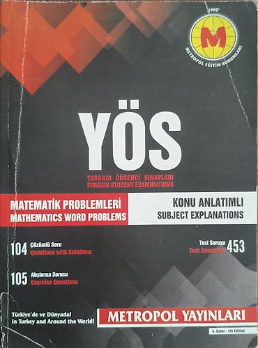 İdman və hobbi: Məhsul: YÖS – “Matematik Problemləri” (Konu Anlatımlı) Nəşriyyat — 1