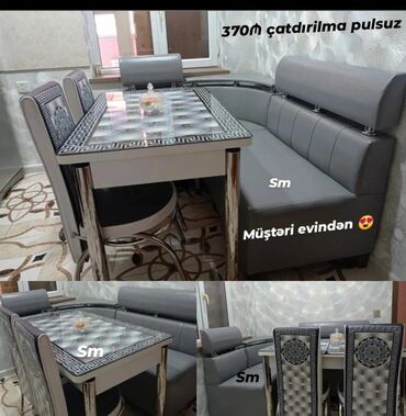 kuxna stol stul divan: Mətbəx üçün, Yeni, Açılan, Dördbucaq masa, 2 stul