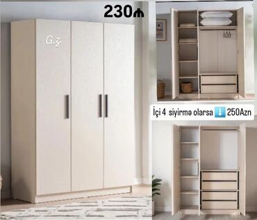 Divanlar: Açılan, 3 qapılı Düz dolab, Şifonyer