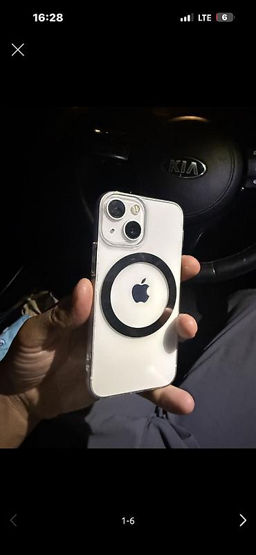 айфон 7 с: IPhone 13, Б/у, 256 ГБ, Белый, Чехол, 87 % — 1