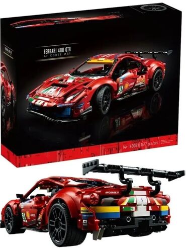 конструкторы lego bionicle: Конструктор Ferrari 488 GTE 🔥 на пульте управления с освещением 1677