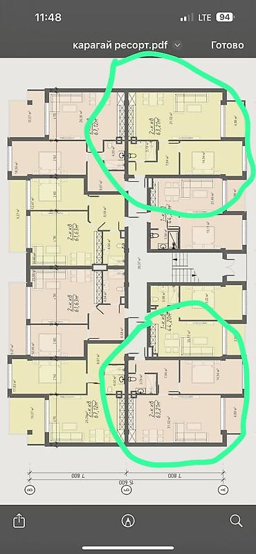 исык куль номера: 2 комнаты, 63 м², Элитка, 3 этаж, Евроремонт — 6