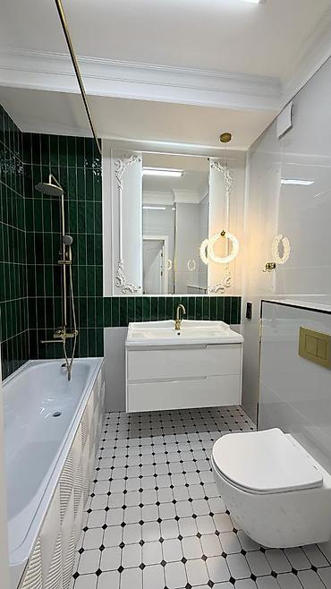 люстра свет: 3 комнаты, 87 м², Асанбай мкр Элитка, 6 этаж, Дизайнерский ремонт — 10