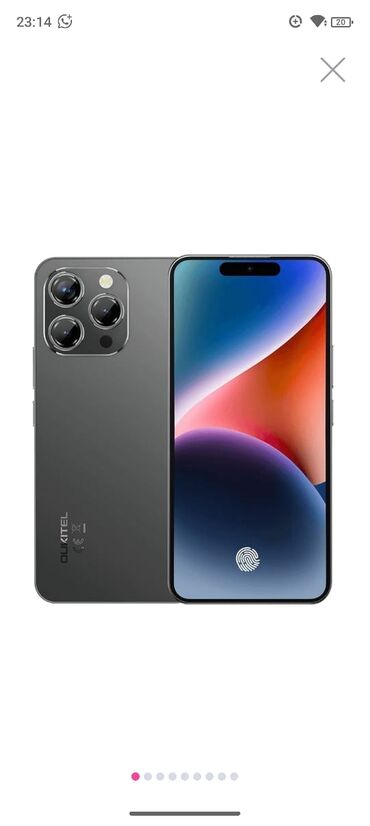 телефон fly iq4412 coral: OUKITEL smartfonu, arxa tərəfində üç kamera modulu və fləş lampası ilə