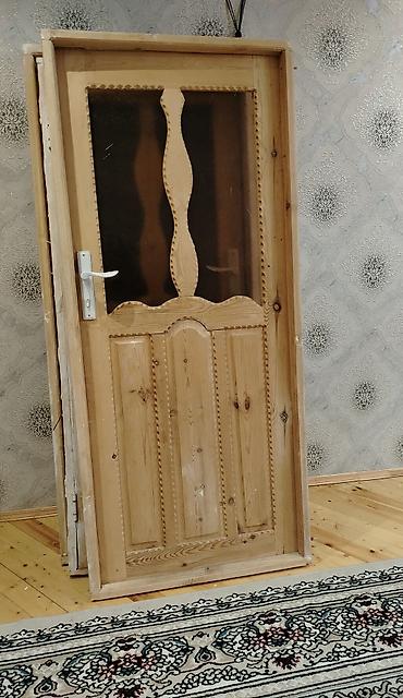 pvc panel satışı: Taxta otaq qapısı (kərpic ölçülü qutu ilə) - Material: təbii ağac — 1
