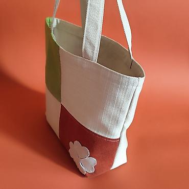Torbe: Torba – ručni rad, patchwork dizajn Dimenzije 36 cm x 36 cm x 8 — 10