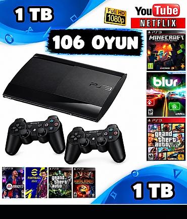 playstation 4 oyunları: 1Tb yaddaş,106 oyun.3 pult ideal vəziyyətdə — 1