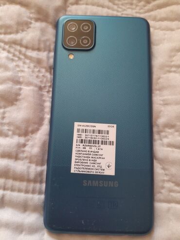 samsun galaxy s6 edge plus qiymeti: Samsung Galaxy A12, 32 GB, rəng - Göy, Düyməli, Sensor, Barmaq izi