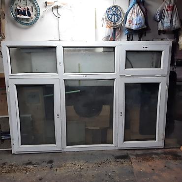 plasi: PVC pəncərə bloku - Material: ağ PVC profil - Ümumi ölçülər: təxmini — 1