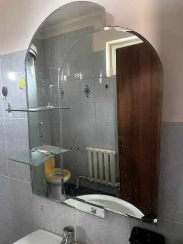 угловые стеклянные полки для ванной: Шкаф для ванной, С зеркалом