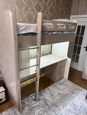 usaq nennisi: Uşaq/yeni yetmə üçün funksional loft tipli çarpayı–iş masası — 2