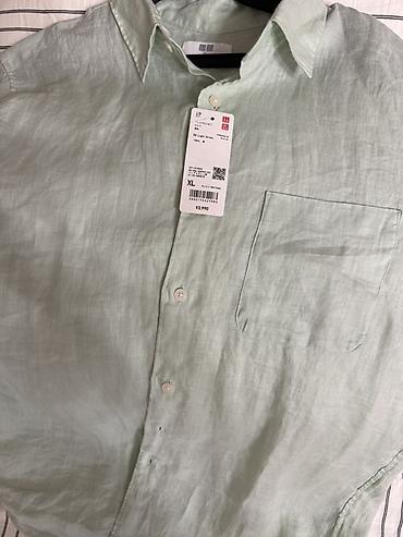 Көйнөктөр: Эркектердин көйнөгү, XL, Uniqlo, Жаңы, түсү - Жашыл — 1