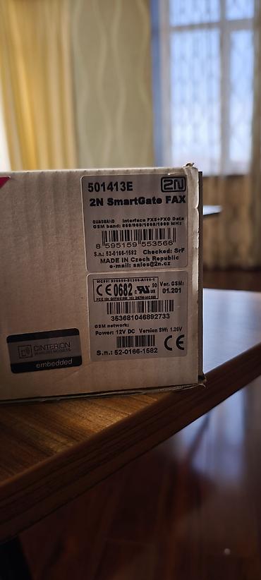 Masaüstü kompüterlər və komponentlər: 2N SmartGate FAX (model: 501413E) – GSM–PSTN qapısı Xüsusiyyətlər: - — 3