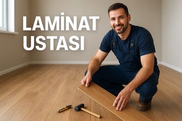 Döşəmə işləri: Peşəkar laminat döşəmə quraşdırma xidməti təklif olunur. Evinizdə